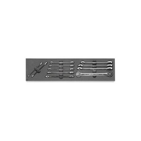 Garant 11 Pc Open End Ratcheting Wrench Set in Foam, 8 mm to 19 mm 952366 11